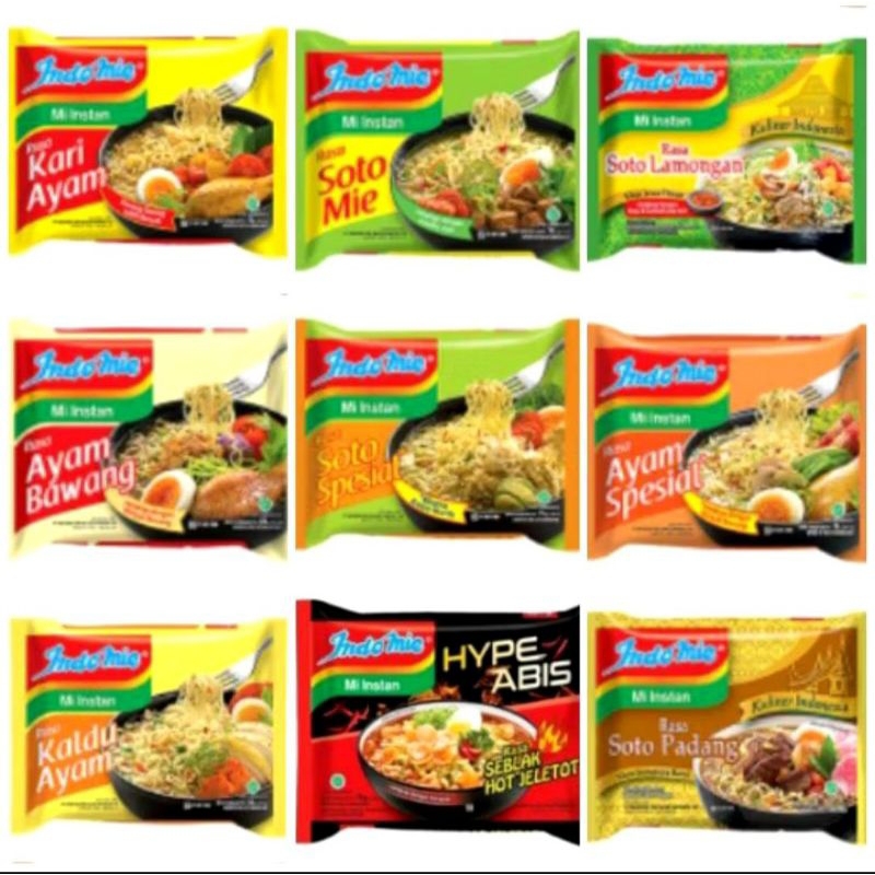 

INDOMIE VARIAN KUAH / EMPAL GENTONG / KOCOK BANDUNG / SEBLAK / LAMONGAN / SOTO MIE / SOTO KOYA / RAWON / KARI AYAM