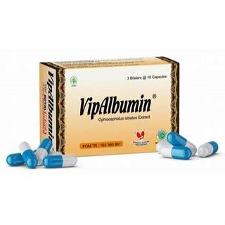 VipAlbumin Box isi 30 Kapsul / Albumin Ektra Ikan Gabus Promo Murah