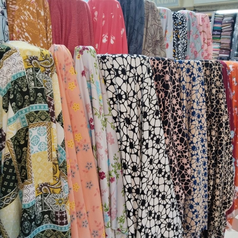 bahan kain Wolfis Motif silk Super Premium/kain-meteran