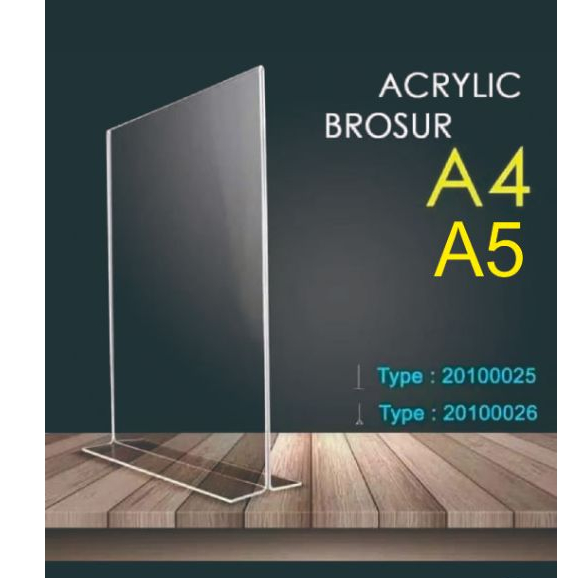 

Akrilik Brosur ukuran A5 dan A4