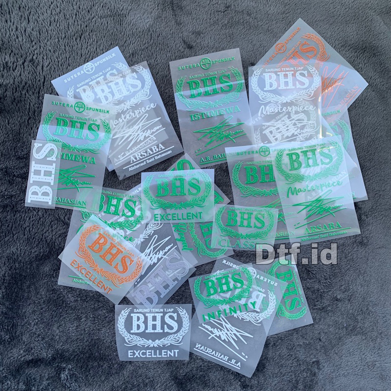Sablon dtf setrika logo B#S sablon dtf setrika custom sablon setrika custom
