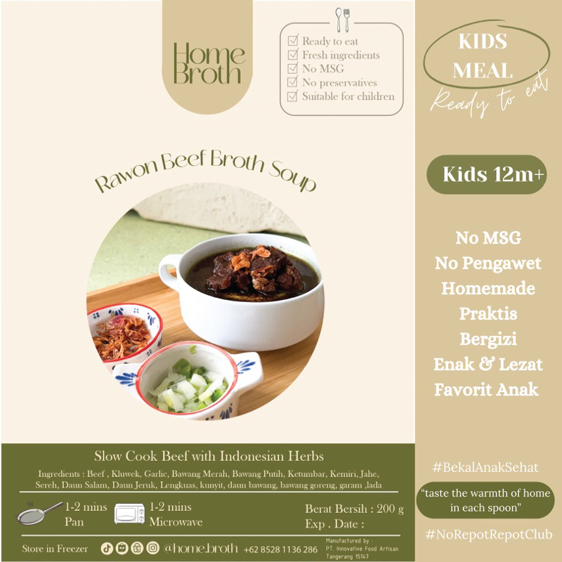 

Rawon Sapi Sup - Bekal Anak Sehat - Kids Meal Home Broth