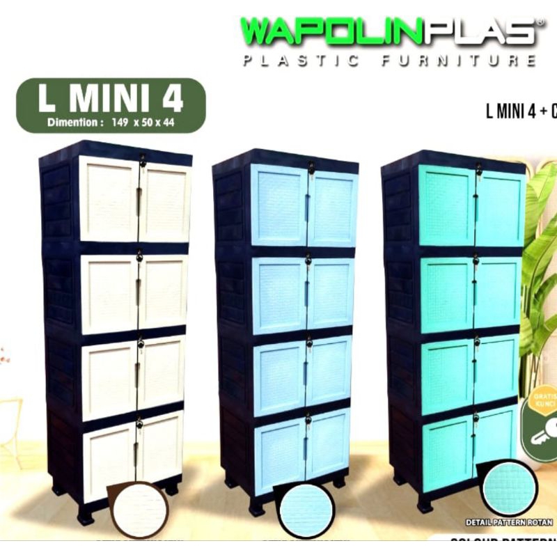 [⭐⭐⭐⭐⭐] Lemari kabinet plastik WAPOLIN