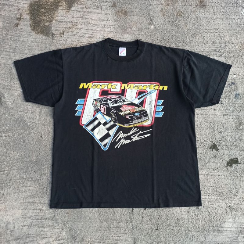 KAOS NASCAR VINTAGE MARK MARTIN HITAM