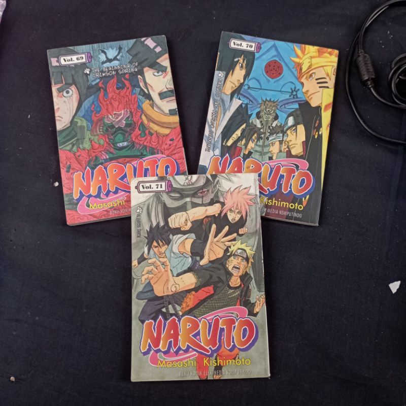 KOMIK RARE NARUTO VOL 69, 70, 71 100k get 3 PL MOHON BACA DESKRIPSI