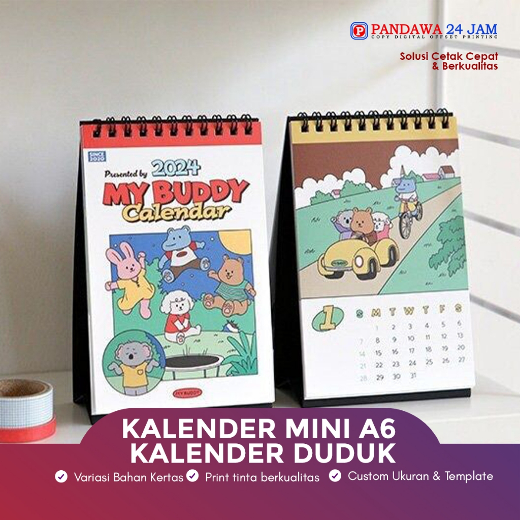 

Kalender Meja Aesthetic 2025 Mini Custom Ukuran A6|| Souvenir dan Hadiah ||