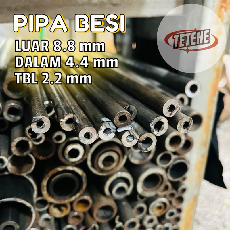 pipa besi seamless diameter luar 8.8mm dalam 4.4mm