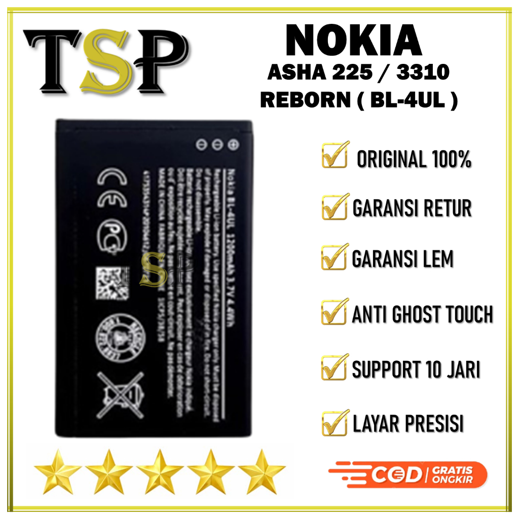 BATERAI NOKIA BL-4UL Nokia ASHA 225 / 3310 REBORN Batre Batrai Baterai ORIGINAL 100%