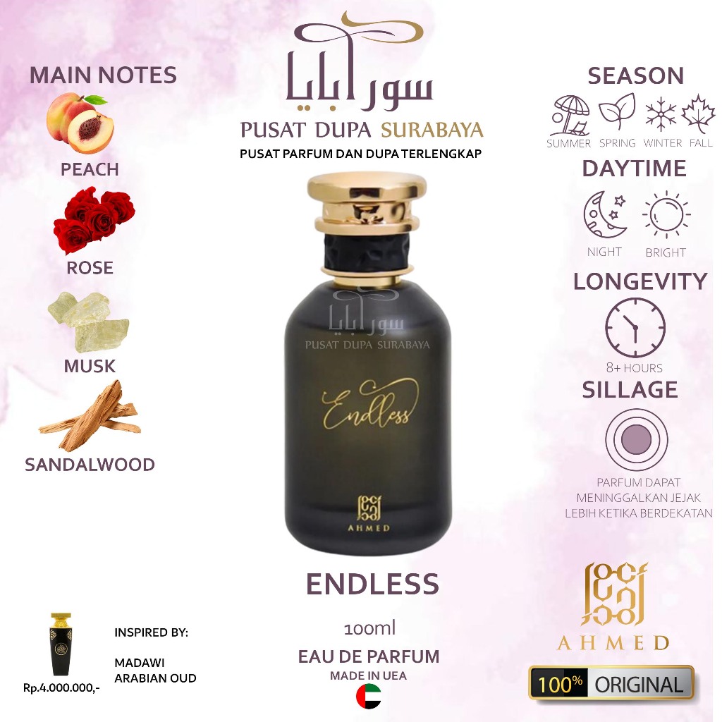 Parfum Asli Arab Original Premium Ahmed Al Maghribi Parfume/ Ahmed Al Maghribi Endless