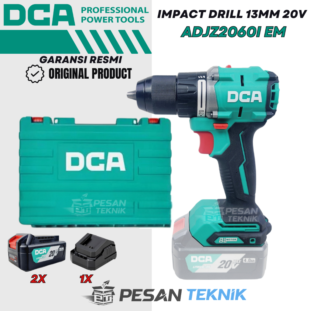 Impact Drill Brushless 20volt Bor Baterai DCA ADJZ2060em
