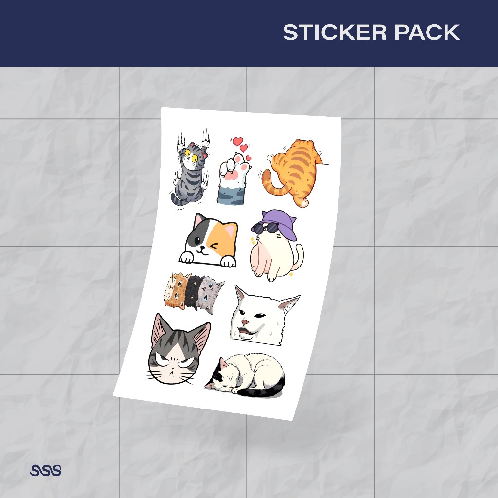 STICKER KUCING / STICKER TUMBLR / STICKER PACK AESTHETIC 023