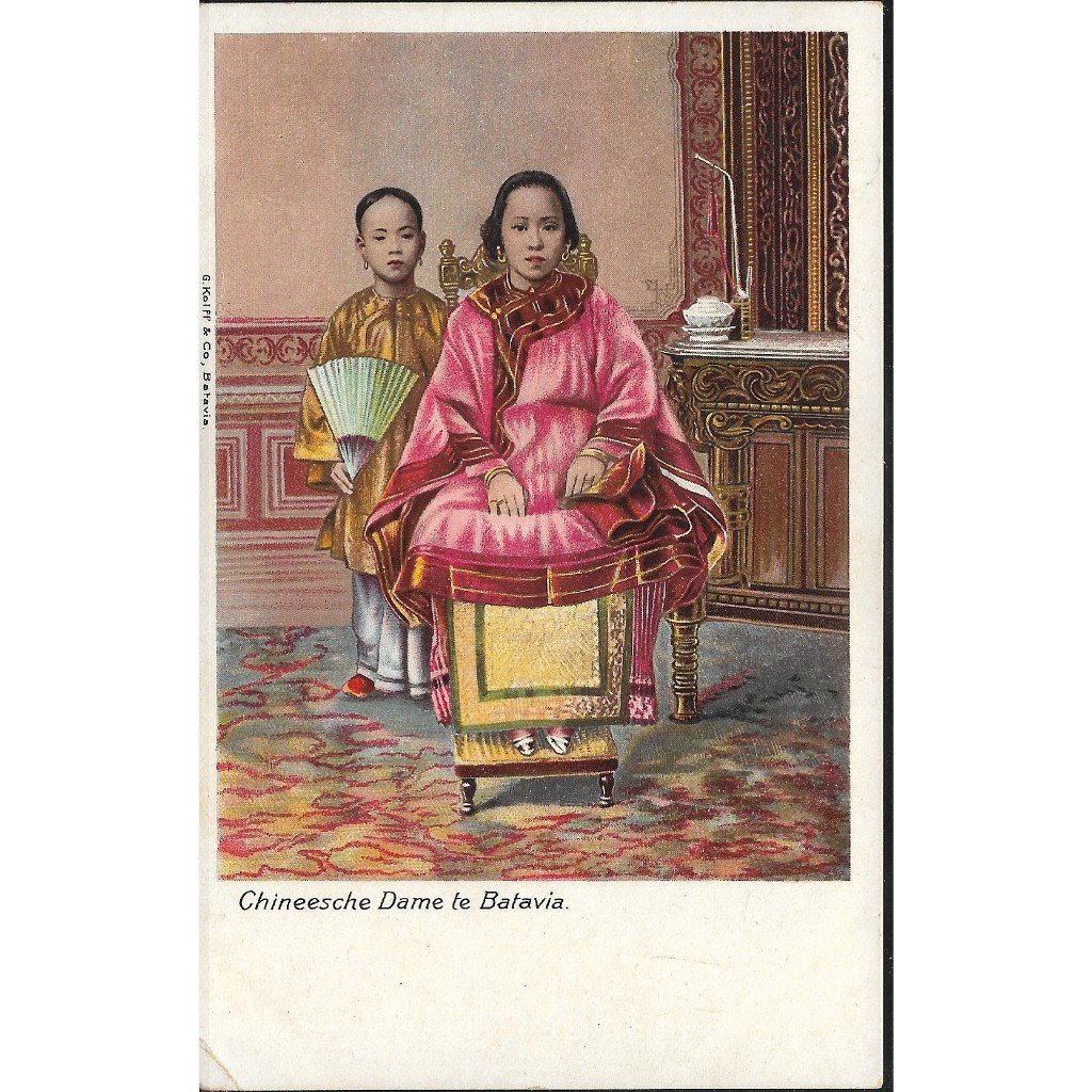 

Real Picture Postcard - Postcard / Kartu Pos Kuno Langka - Batavia Chinezen Kapitain Wife Unused, Undivided [ORIGINAL