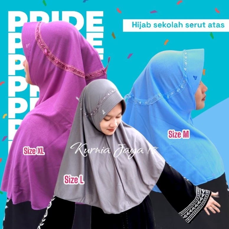Paling Dicari Jilbab Sekolah rabbani kw SD SMP SMA Hijab Hemi Serut Adiba Pita atas Hemy