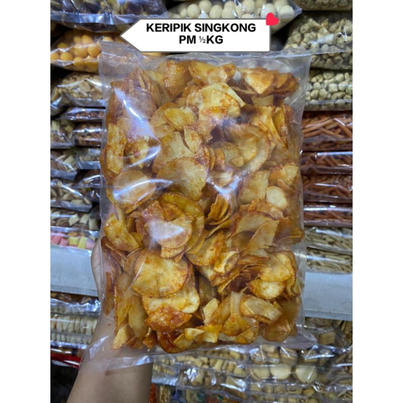 

Snack Kiloan Keripik Singkon Pedas Manis Gurih, Renyah Bumbu Melimpah isi 500gr