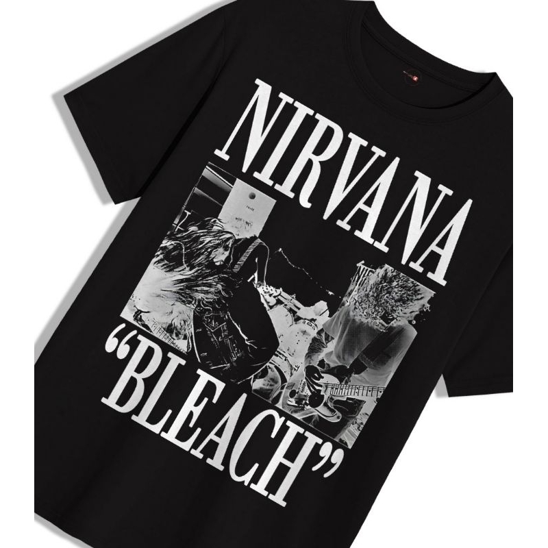 kaos band Nirvana heavy weight cotton 16s built-up tanpa jahitan samping tag stitch supply