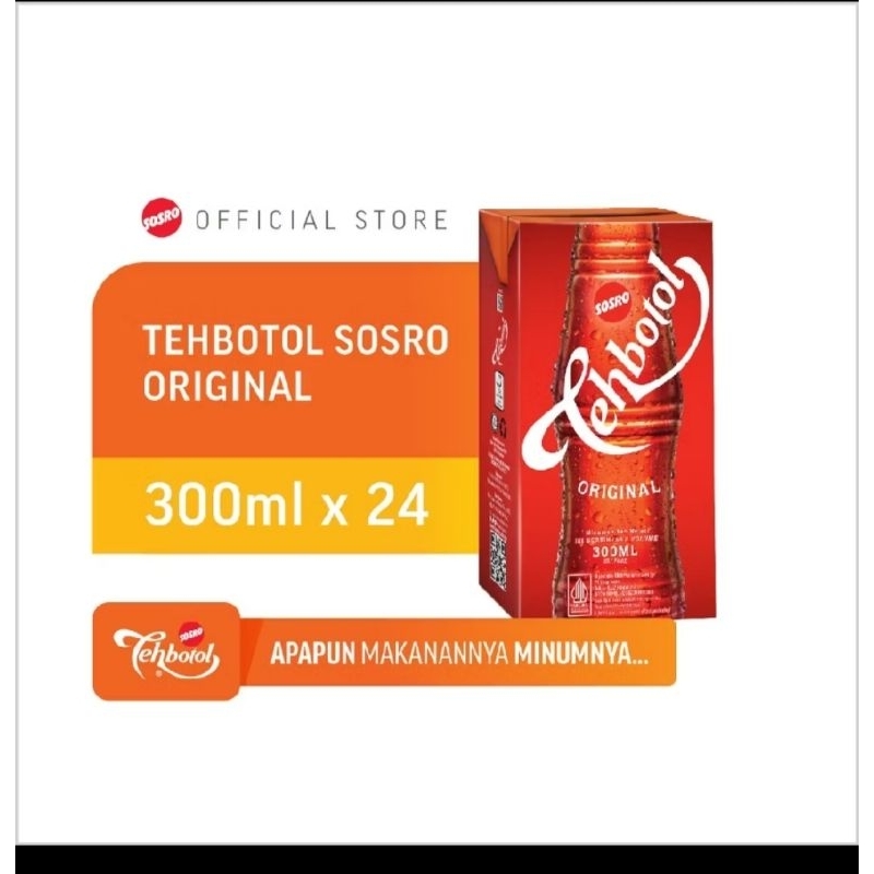

teh botol sosro kotak 300ml 1karton isi 24pcs