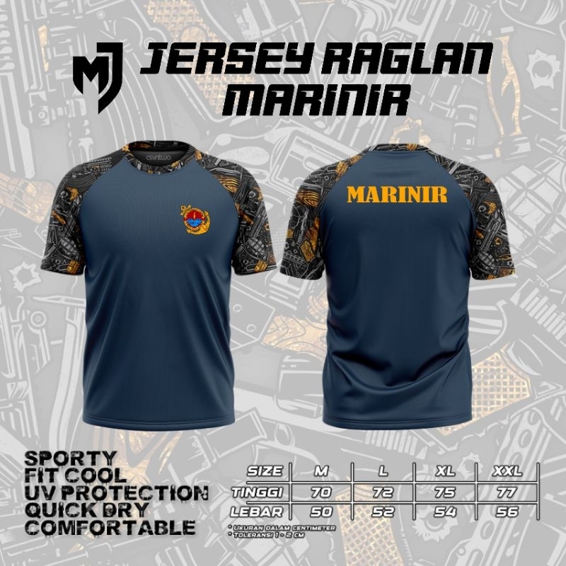 Kaos Ragland Marinir / drifit milano /jersey Marinir