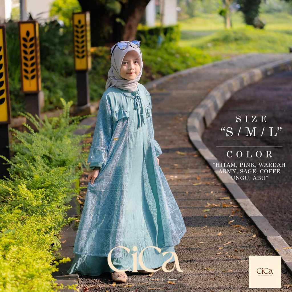 Gamis Anak Outer Brukat Lepas Pasang