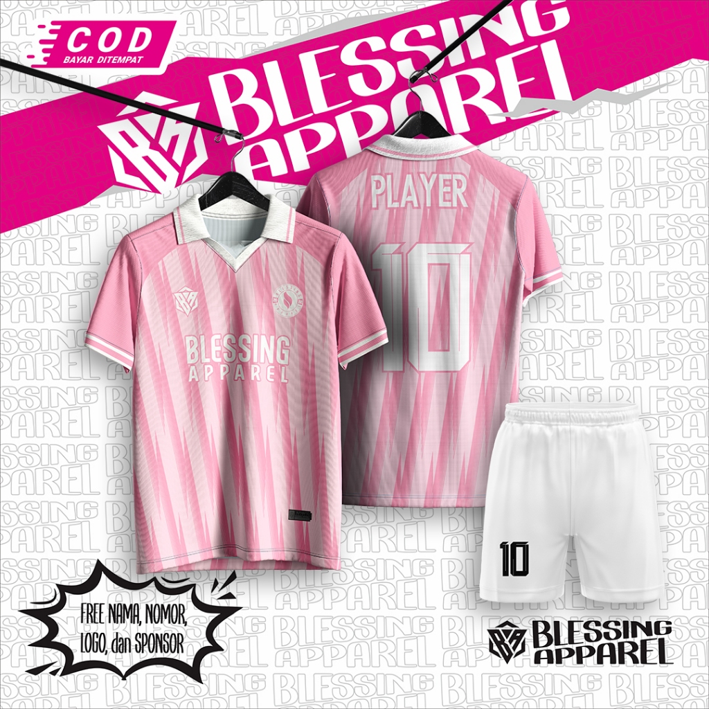 Jersey Futsal Custom / Jersey PInk Cewek / jersey bola printing / bisa satuan