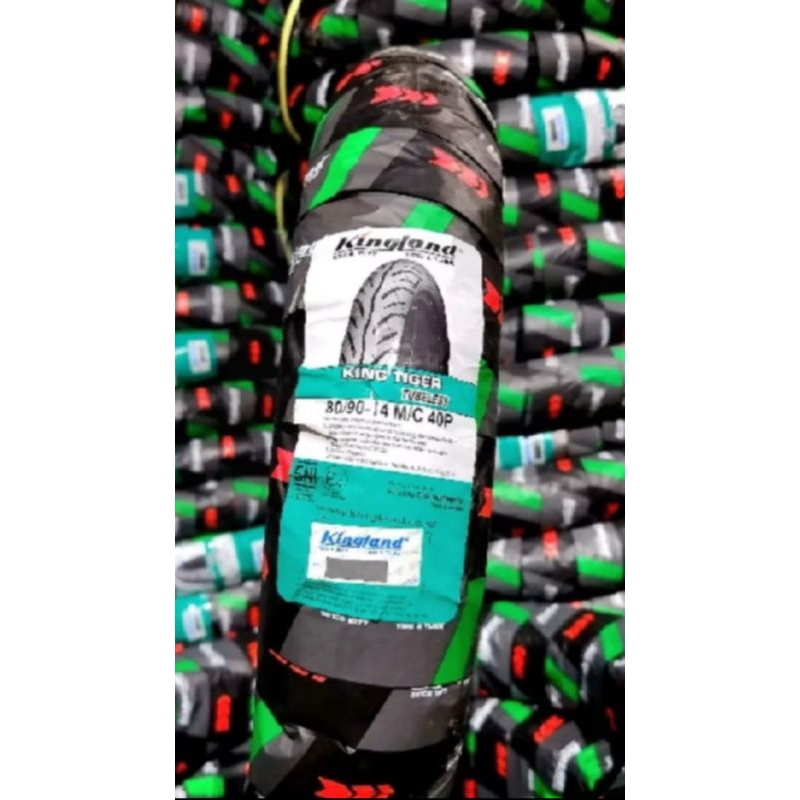 BAN LUAR  TUBLLES MOTOR  MATIC UKURAN 80/90-14 KINGLAN TIGER BAN DEPAN KINGLAN  TUBLESS BEAT BEAT FI