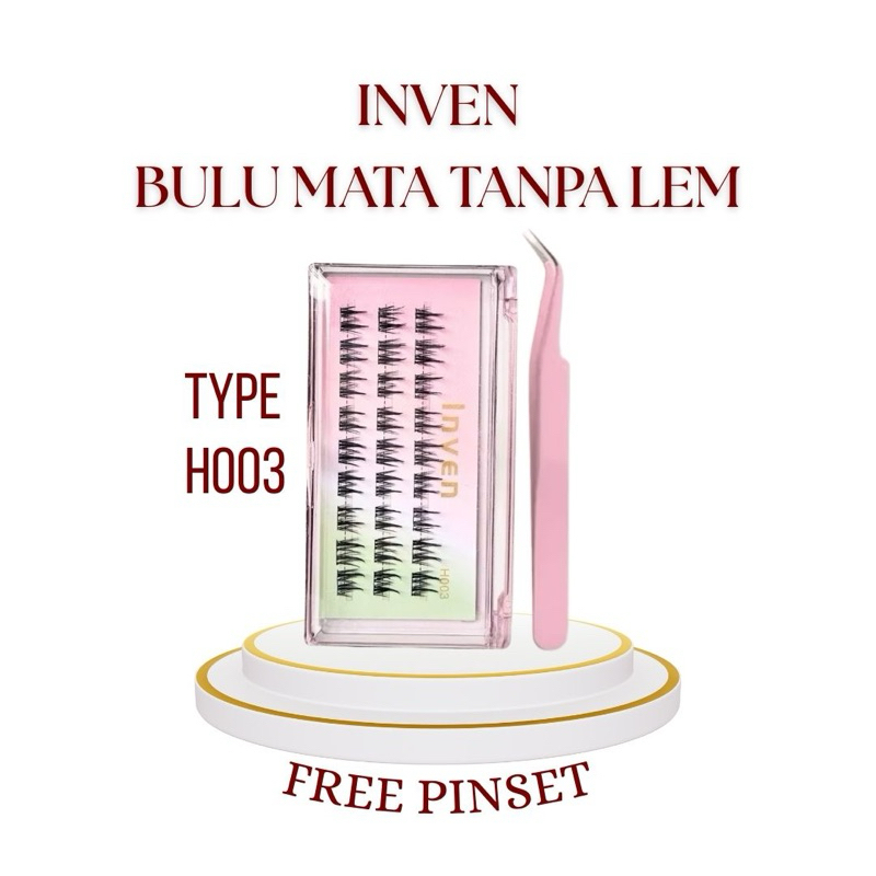INVEN H003 Bulu Mata Palsu LANGSUNG TEMPEL Premium Eyelash Extension Doll Eye