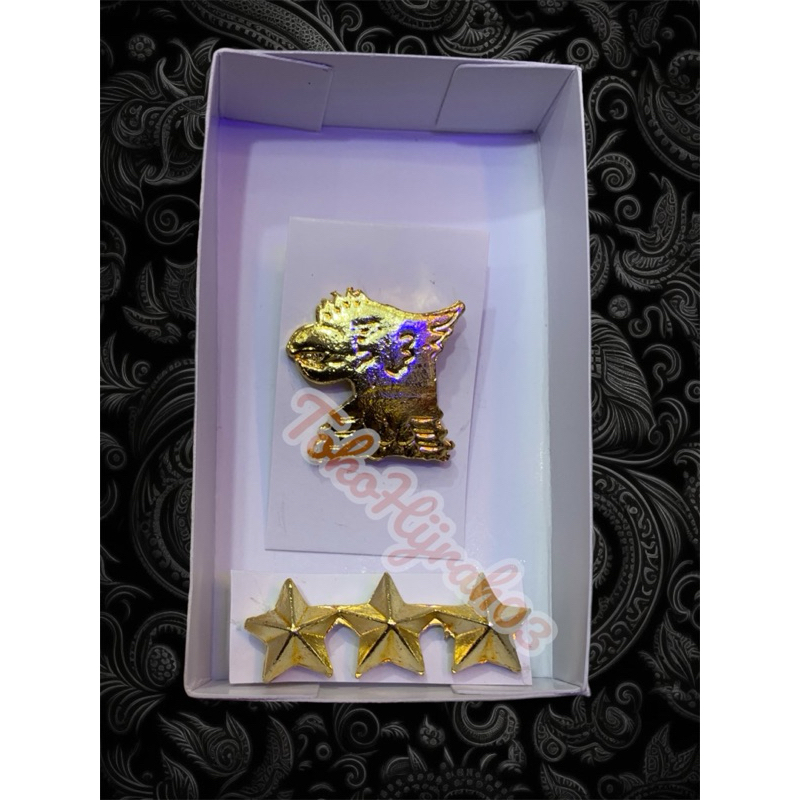 Pangkat Gerindra | Pin Bintang 3 Cocok Lambang Gerindra Logo Gerindra Pin Gerindra