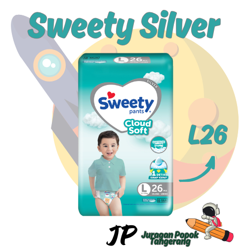 Sweety Silver Diapers Pants L26 Popok bayi / Sweety Silver Pants