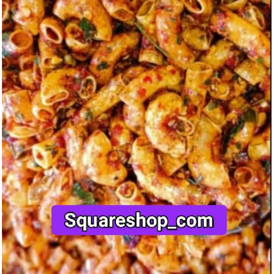 

Makaroni Pedas Daun Jeruk Cikruh / Makaroni Pedas Daun Jeruk Renyah / Makaroni Pedas Gurih Daun Jeruk 1kg