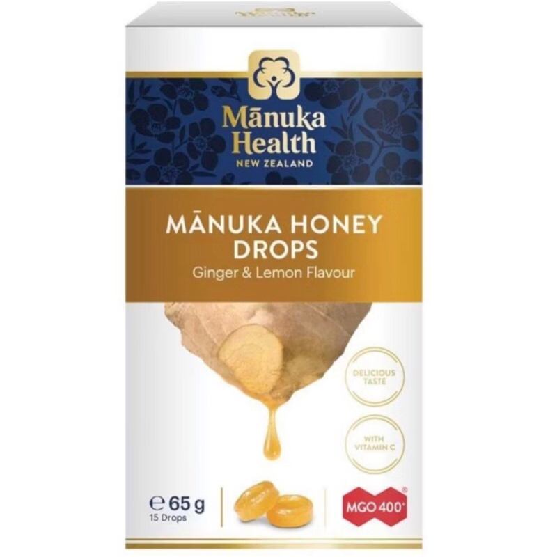 

Manuka Honey Drops Ginger & Lemon Flavour MGO 400+ Made in New Zealand