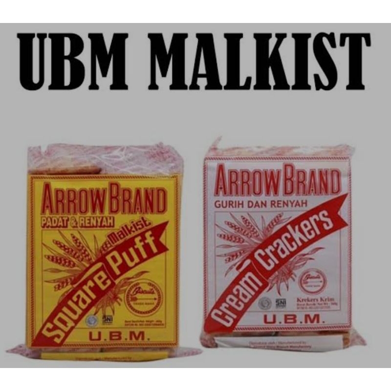

(Flash Sale) UBM Malkist Arrow Brand Square Puff & Cream Crackers 280gr