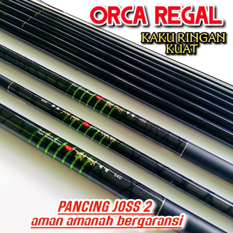 Joran tegek kaku orca regal 360 450 540 tegek bahan carbon kaku ringan kuat