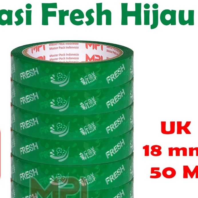 

Isolasi Fresh Hijau 18 mm x 50 Meter - Lakban Untuk Sayur & Buah Fresh. Harga Per PCS