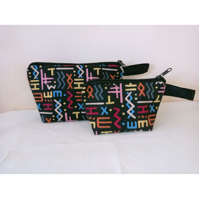 pouch kanvas / dompet kanvas / dompet makeup / souvenir pouch / souvenir dompet/ souvenir pernikahan