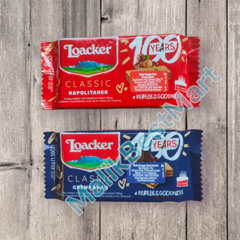 

Loacker Classic 45 gr Napolitaner and Cremkakao
