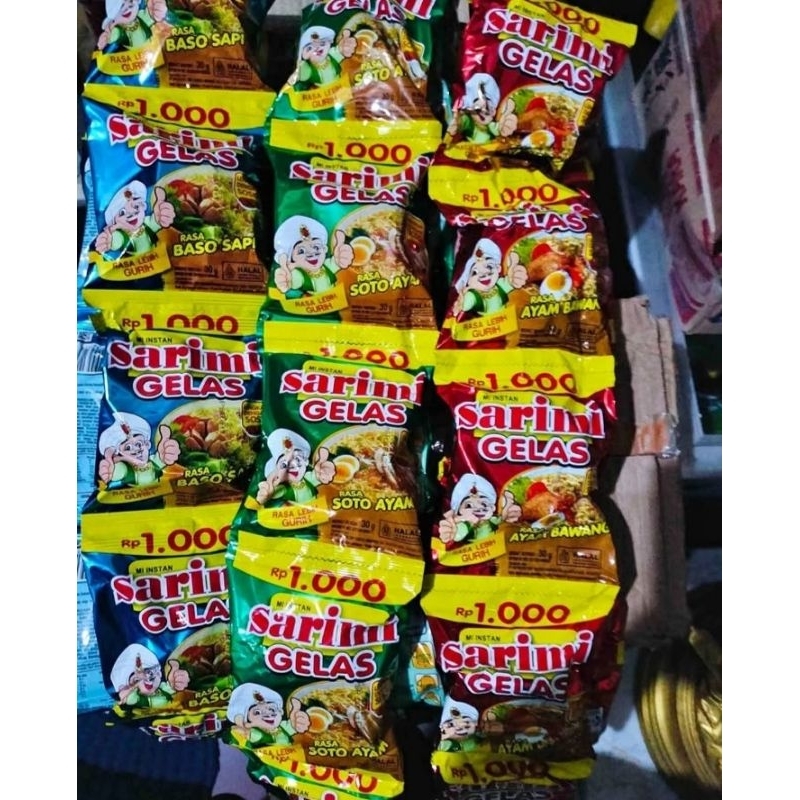 

Sarimi gelas renteng