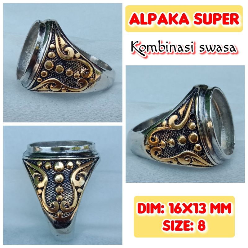 emban batu akik dan permata alpaka super kombinasi swasa.13