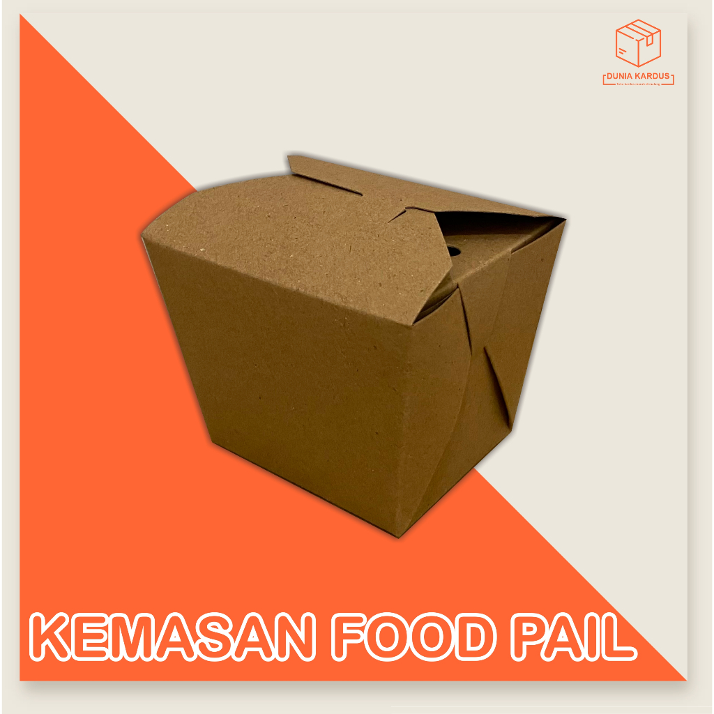 

Kemasan Food Pail 8x6,5x8 cm | laminasi Bagian dalam | box food | Craft eco | Box Makanan | Box takoyaki | box dimsum