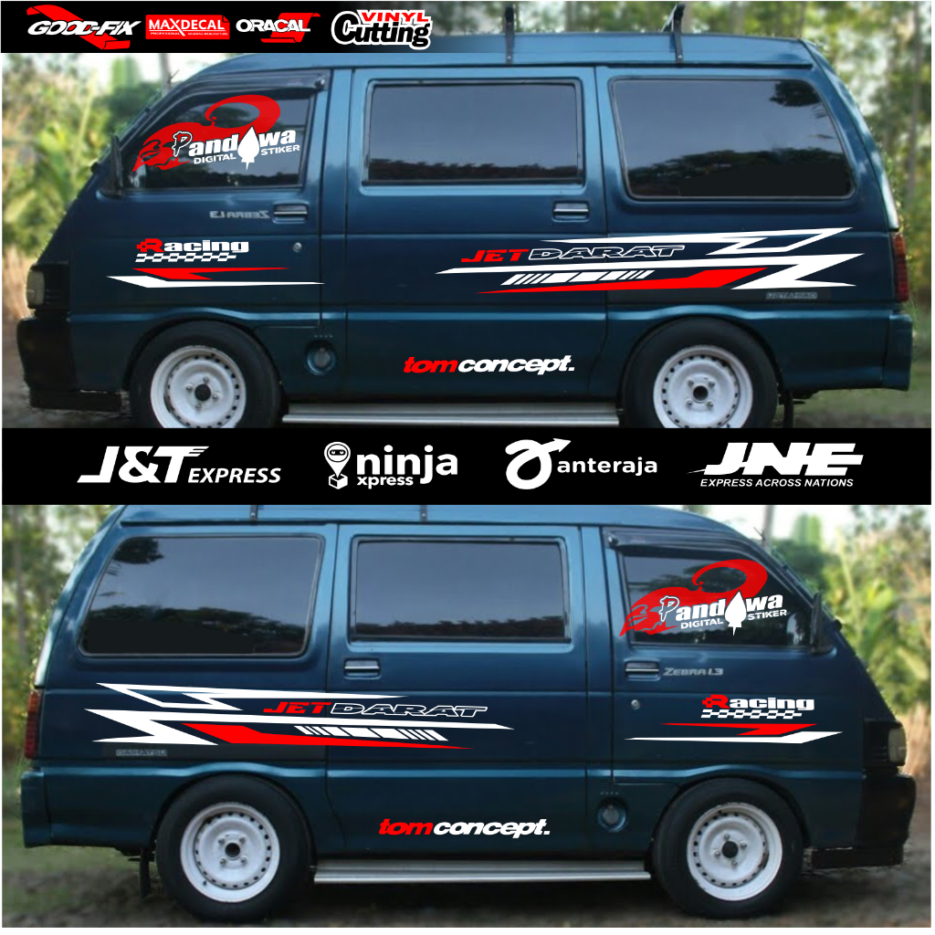 Stiker Mobil Daihatsu Zebra Espass Cutting Stiker Sport List Mobil Zebra Espass