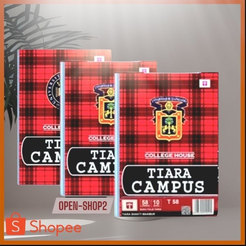 

Buku tulis tiara campus 58 lembar ukuran biasa/pendek