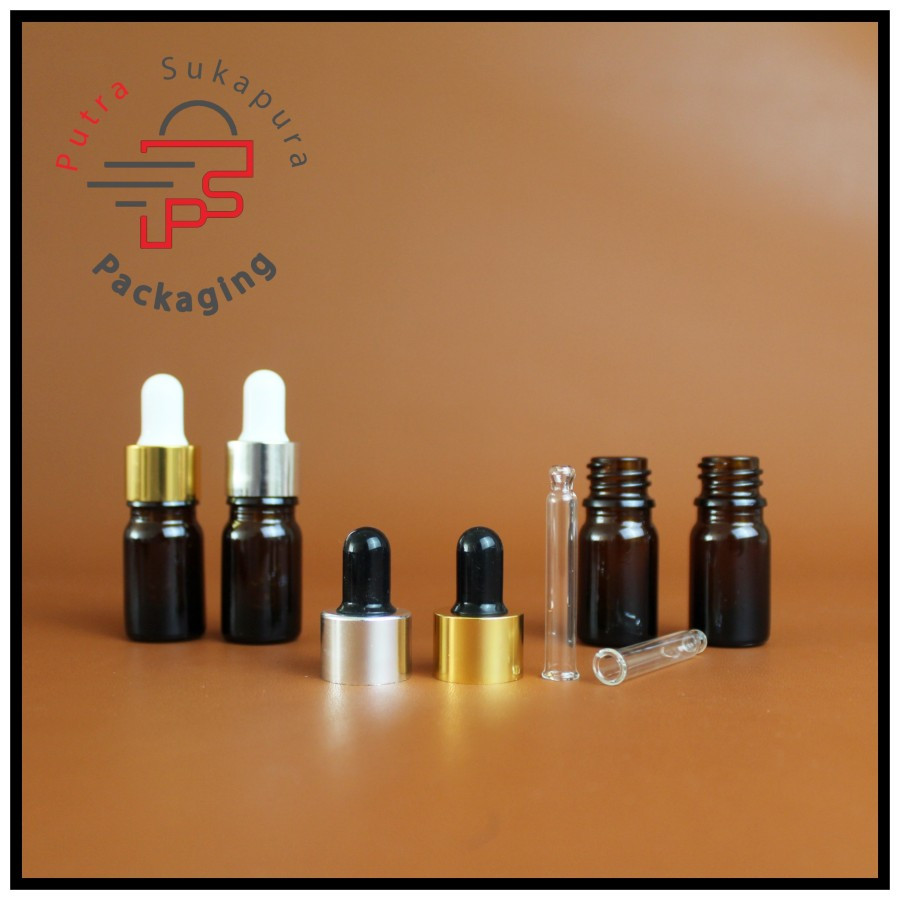 Botol kaca pipet 5ml coklat tebal/botol serum 5ml/botol tetes 5ml