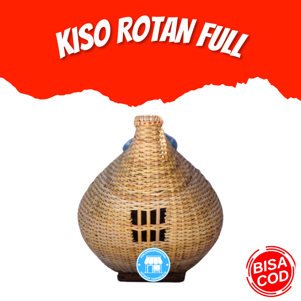 KISO ROTAN FULL Tas Ayam Bahan Rotan Full Kepek Ayam