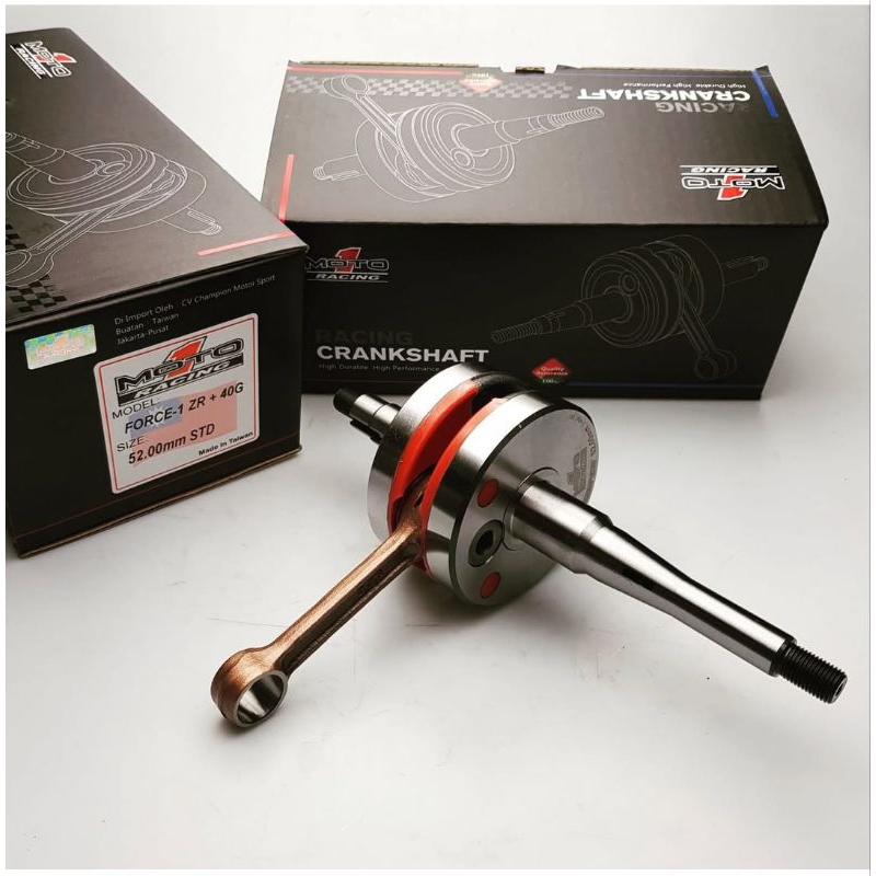 Moto 1 Crankshaft Kruk As Fizr F1ZR Standard (52mm) + Bandul 40Gram Force 1 ZR