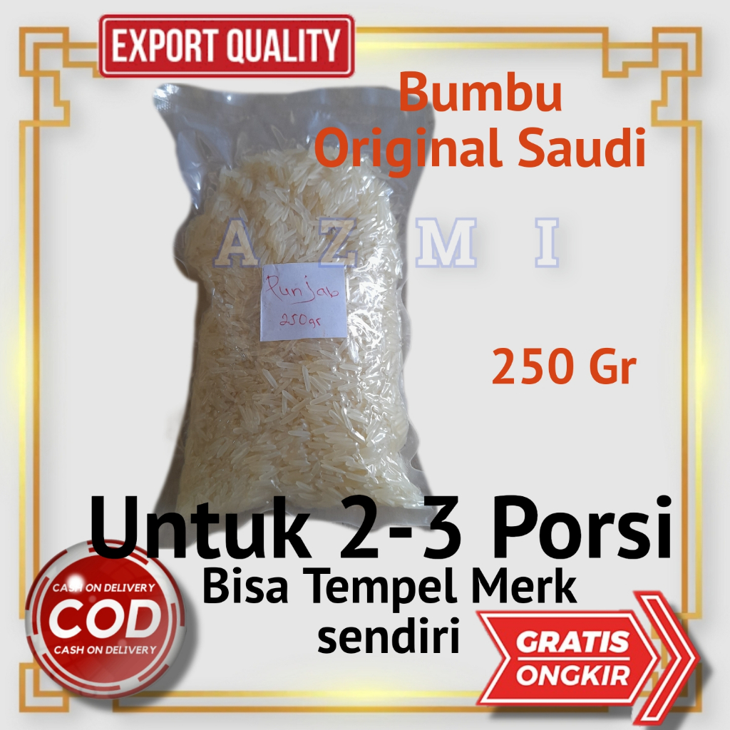 

Beras Basmati 250gr Repacking Premium Punjab Kingg Beras Brasmati Arab Basmati Rice nasi Kebuli