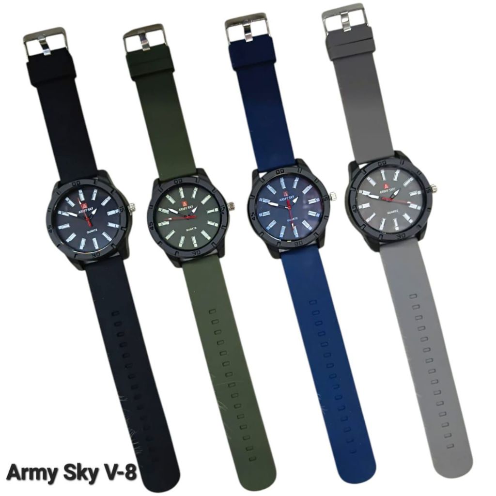 Jam Tangan Pria Army Sky Tali Karet