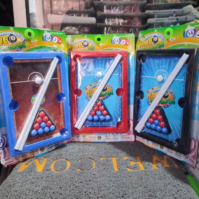 mainan billiard mini toys game minj