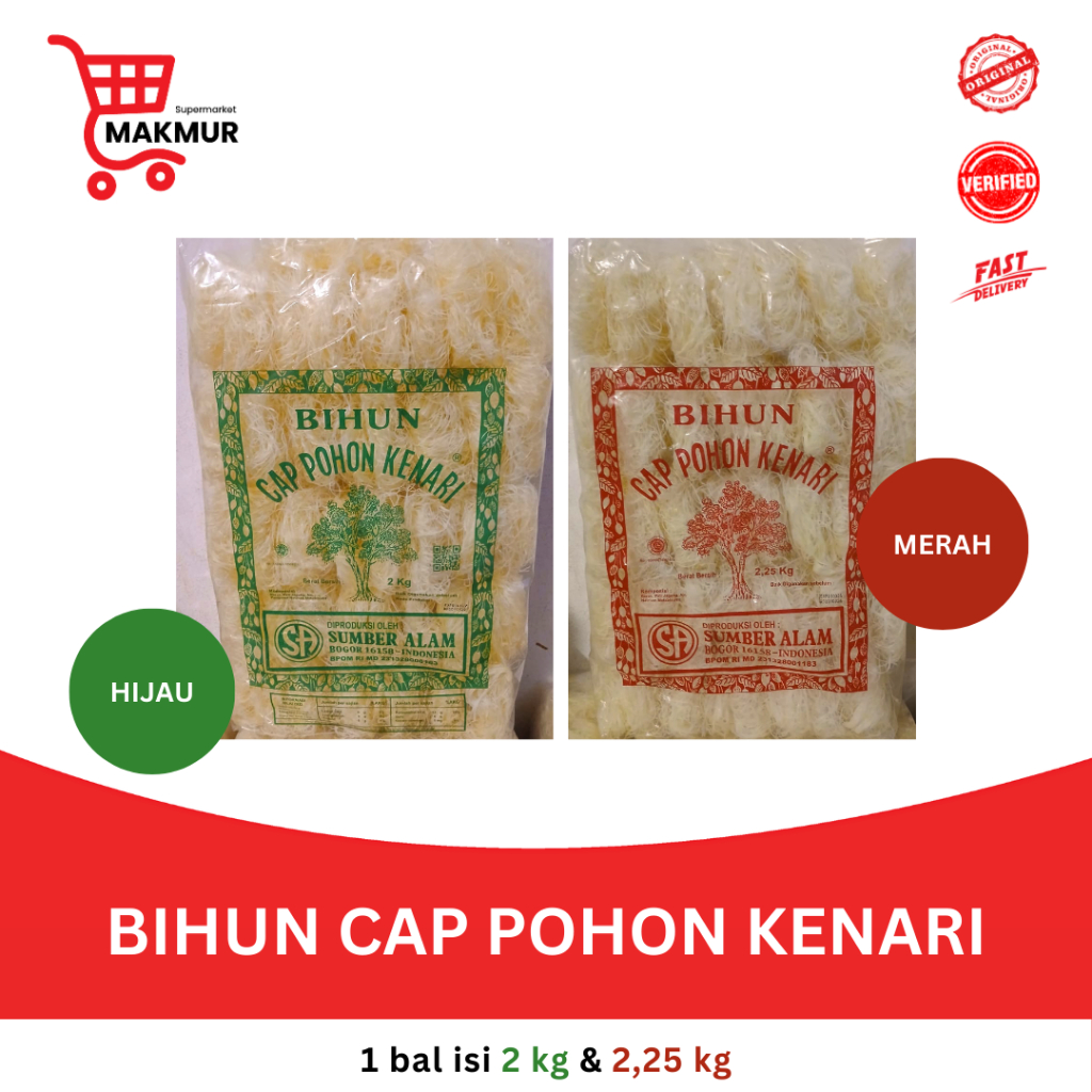 

Bihun Cap Pohon Kenari HIJAU & MERAH
