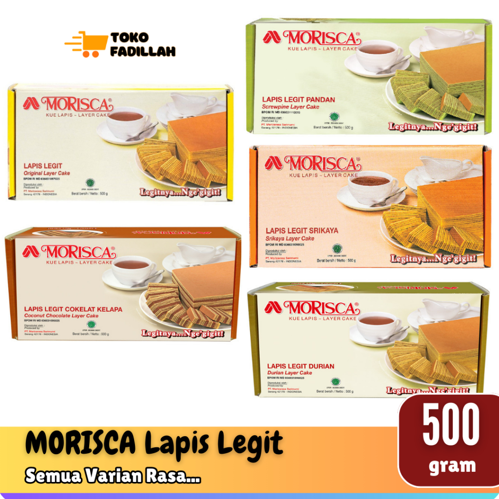 

MORISCA Kue Lapis Legit 500 gr - Aneka Rasa (Kemasan Hard Pack)