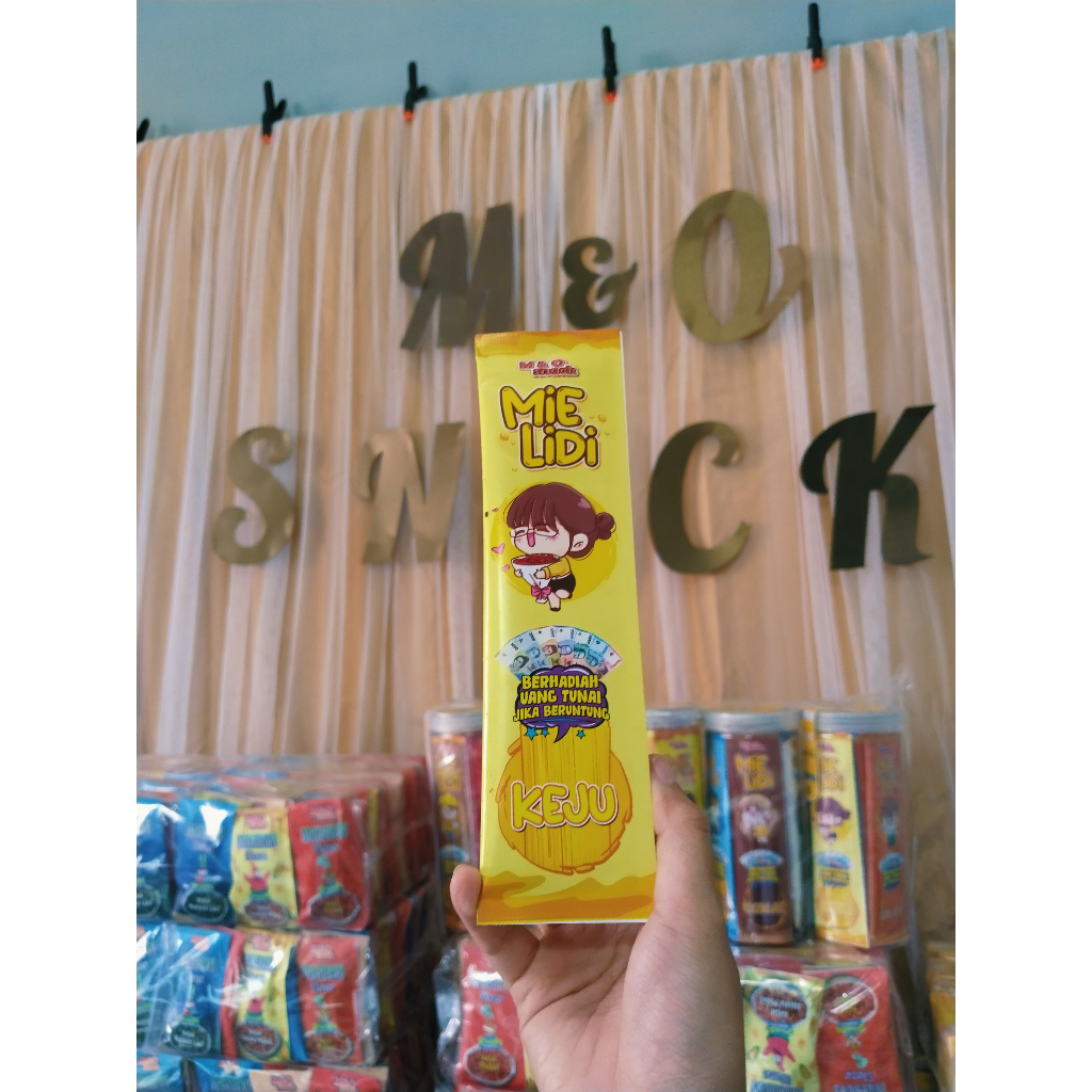 

RK01 PROMO BUNDLING MIE LIDI KARAKTER 100PCS MIX 10 RASA BY M&O SNACK