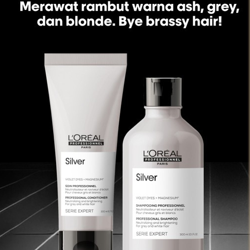 L'Oreal Professionnel Silver Shampoo + Conditoner Rambut Bleaching loreal silver shampoo and conditi
