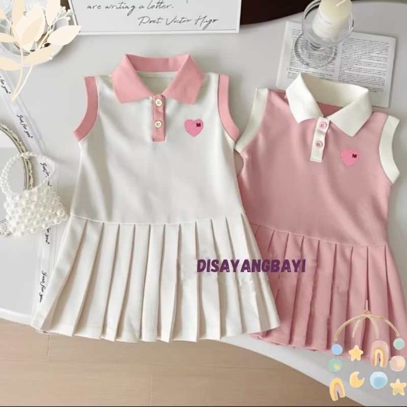 D119 DRES DRES ANAK TERBARU 0-6 TAHUN MOTIF BORDIR LOVE Disayangbayi